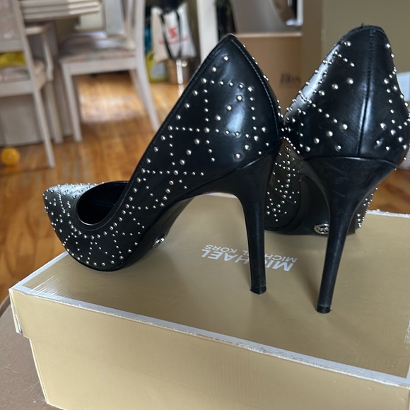 Michael Kors Claire Black Studded Stiletto Heels - Picture 2 of 10